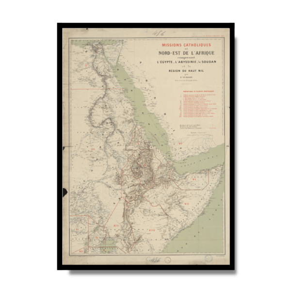 Map of Catholic Missions in Northeastern Africa 1899