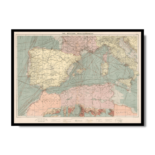 Map of Mediterranean East 1905