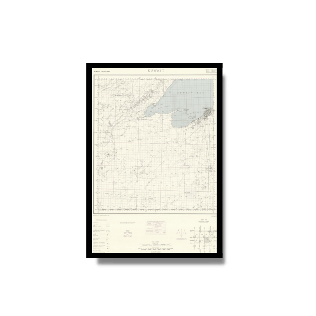 Map of Kuwait 1958