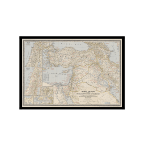 Map Bible Lands & The Cradle of Western Civilization 1946