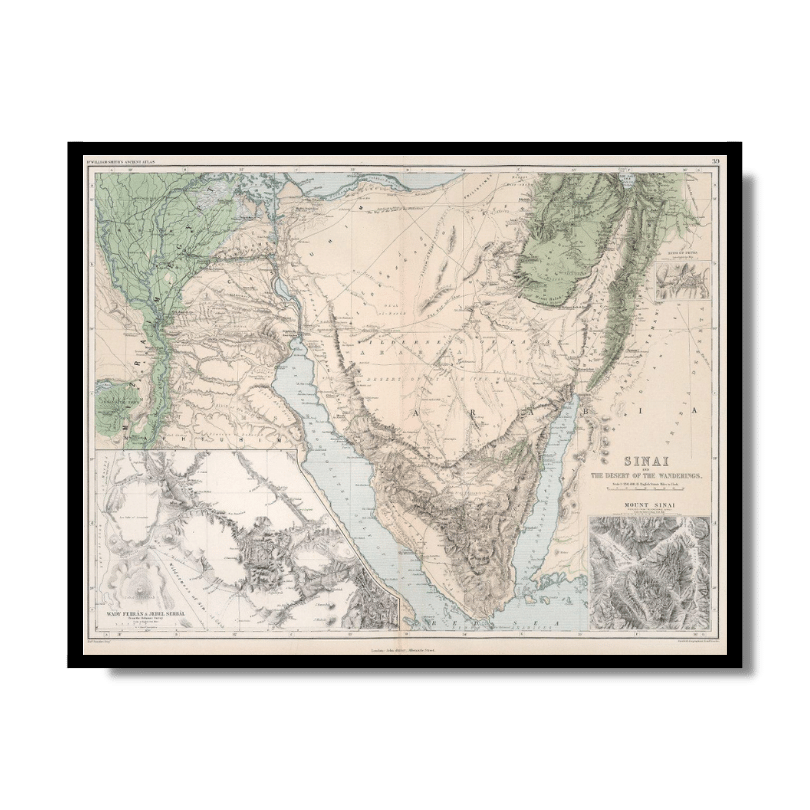 Map of Sinai & the Desert of the Wanderings 1874