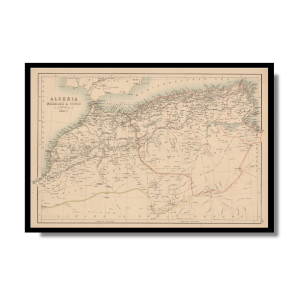 Map of Algeria, Morocco & Tunis 1800