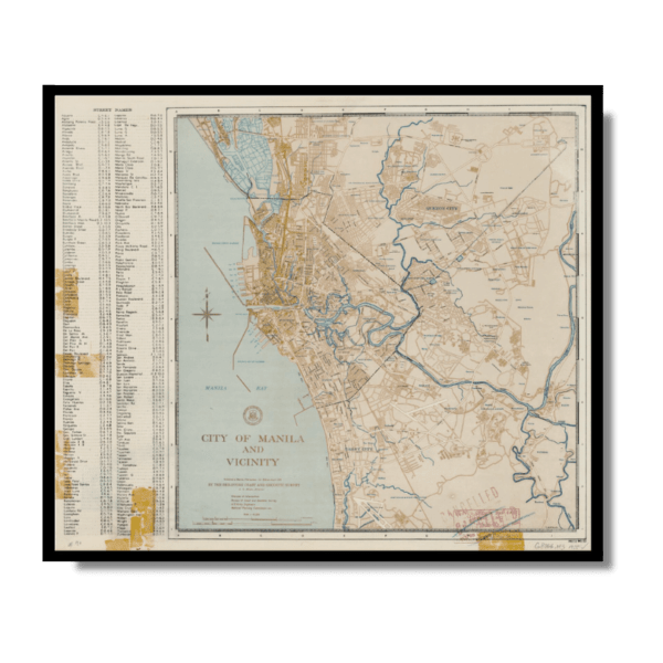 Map of City of Manila & Vicinity 1955