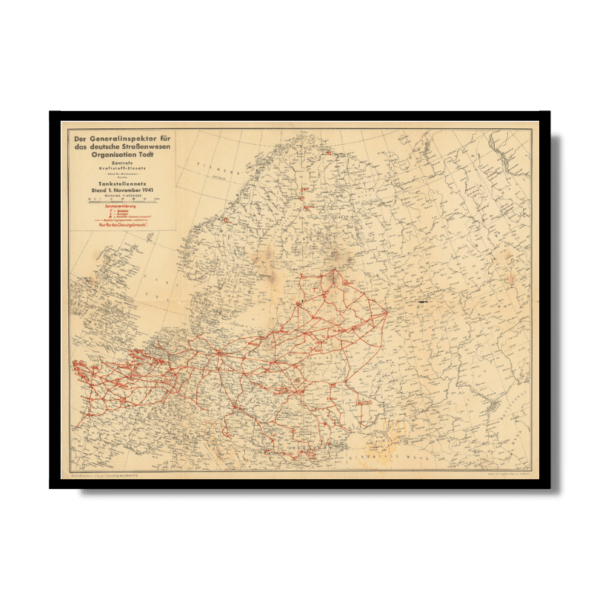 Classified Map of Secret Nazi Transport Routes 1941