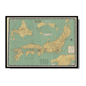 Tourist Map of Japan 1950